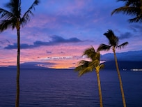 First night sunset on the lanai