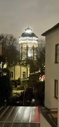 Und am Abend beleuchtet