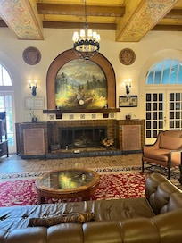 Fireplace in the lobby