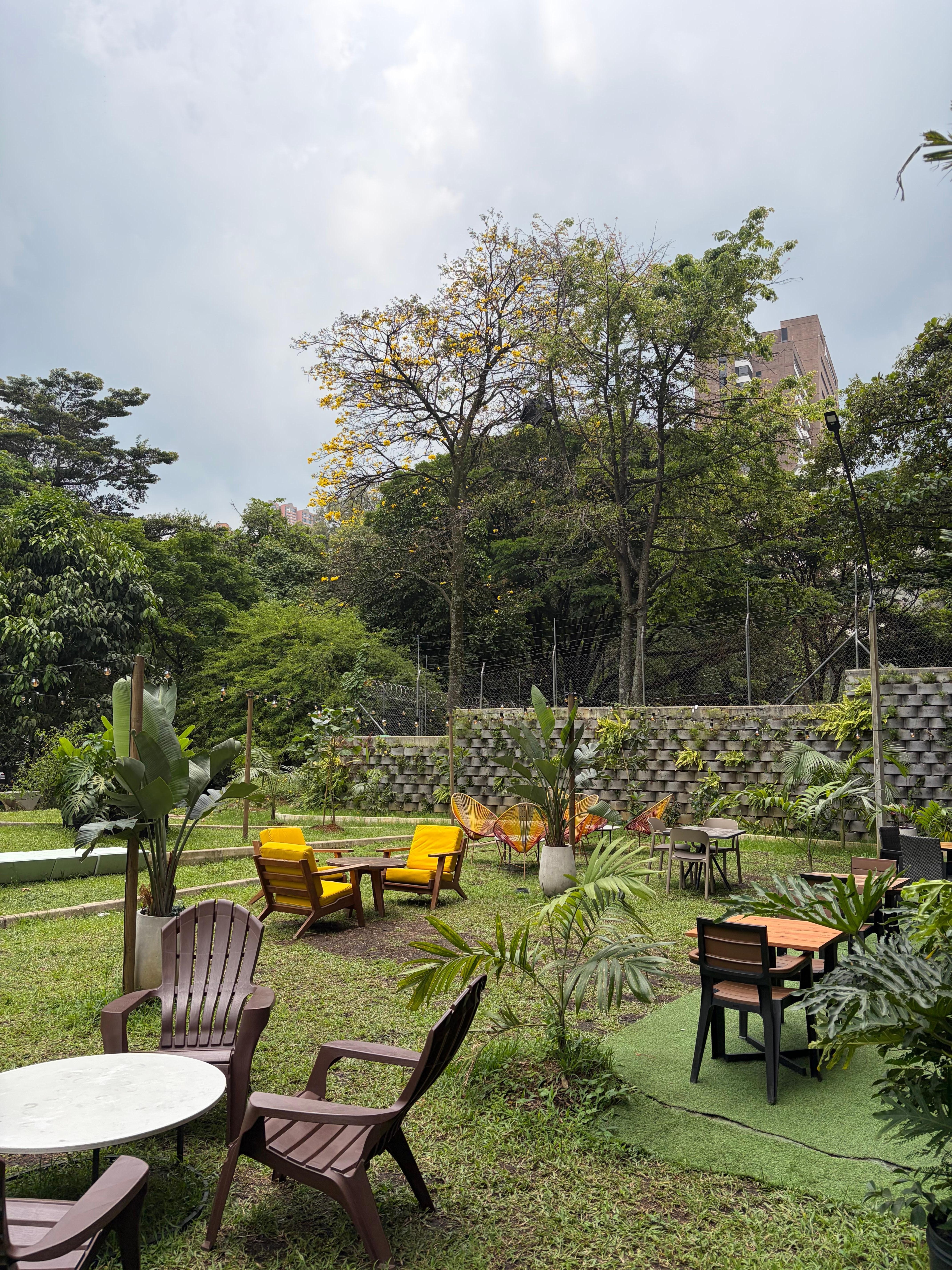 restaurant courtyard on main floor