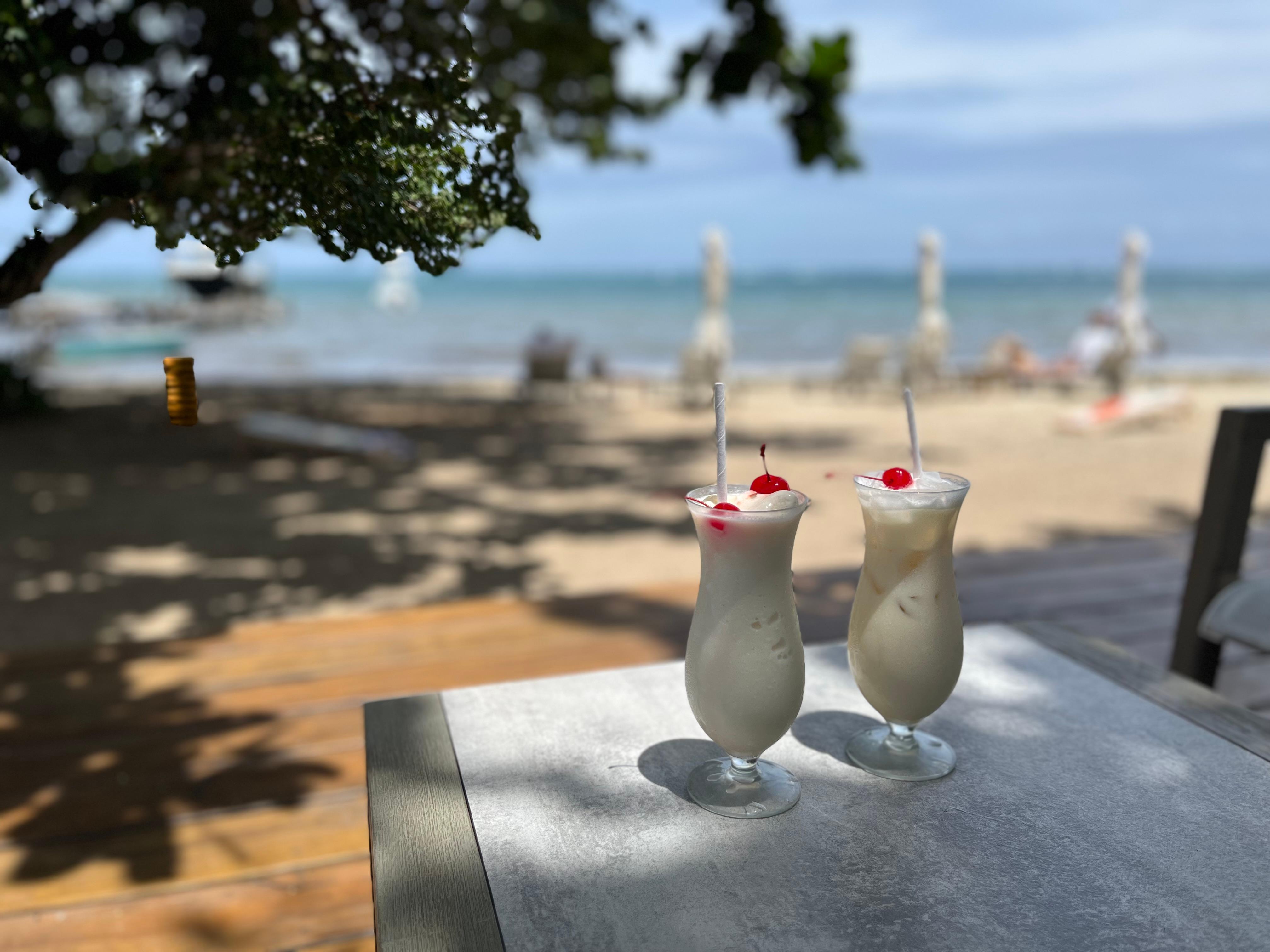 Poolside drinks