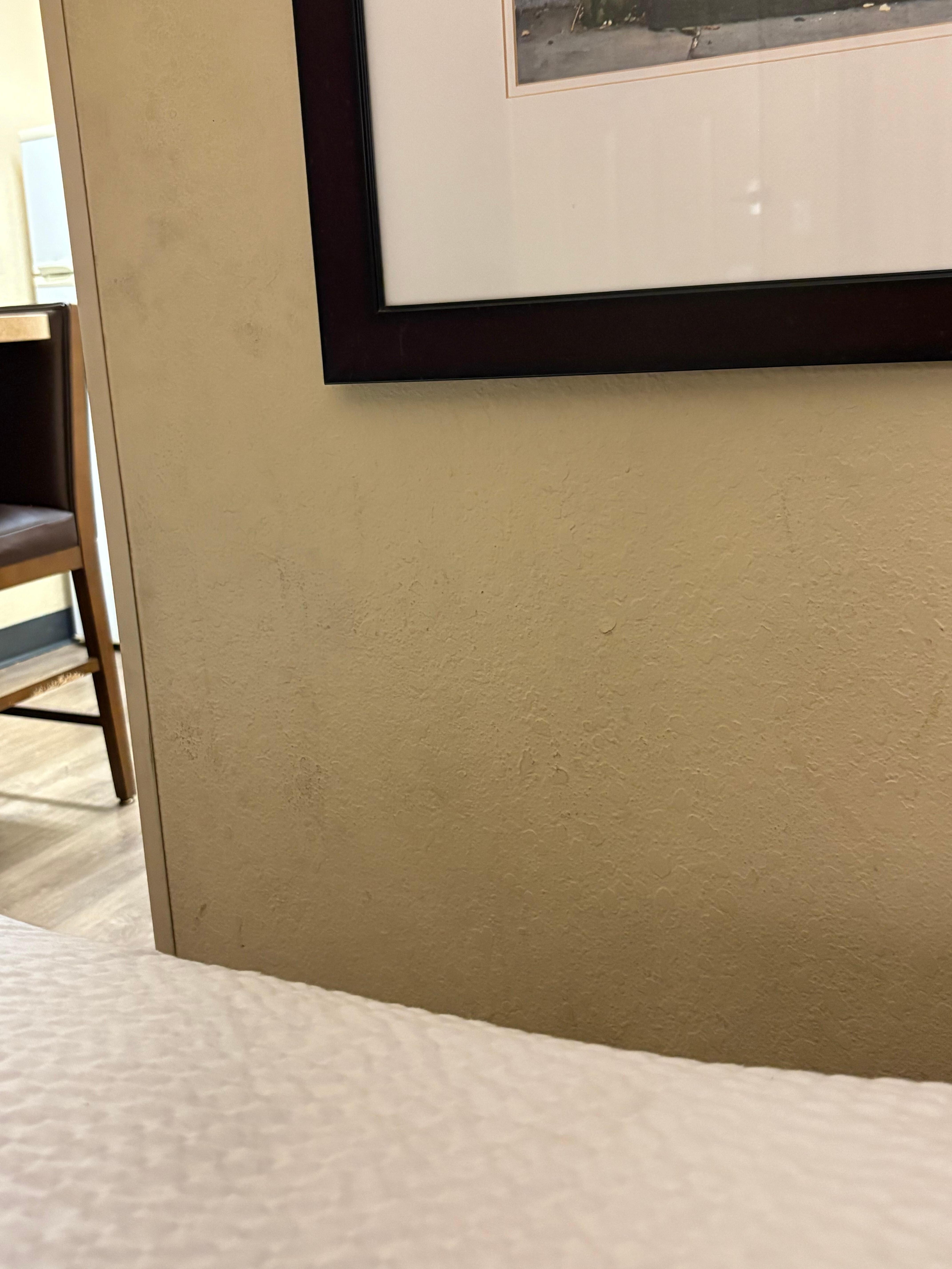 All the walls and the doors were extremely dirty and gross and look like they have never been cleaned.