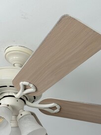 Think layer of dust on another fan.
