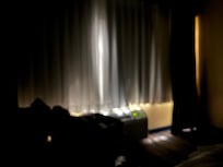 Blinds that don’t close next to bright outside light at 2am.