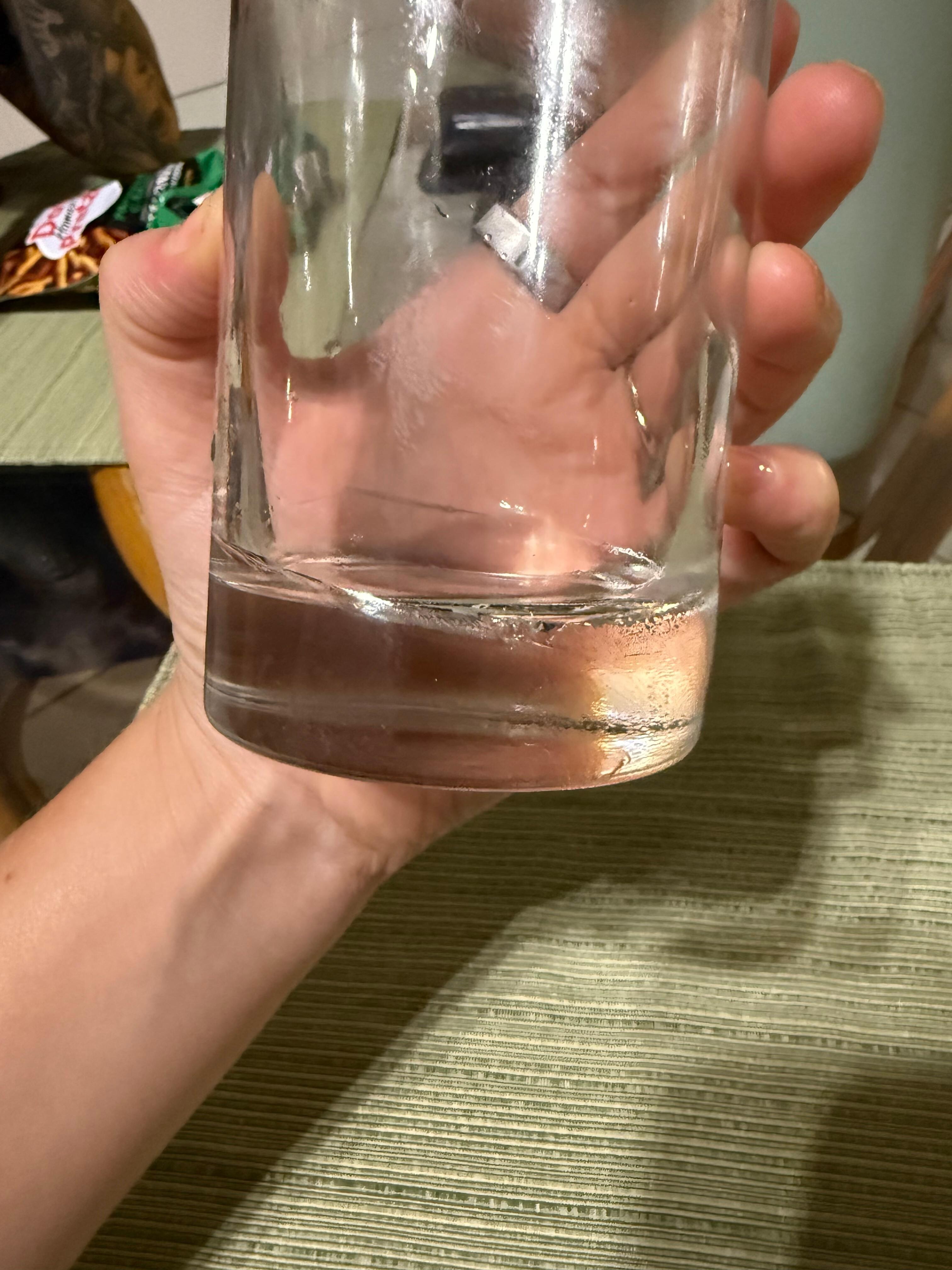 cracking in glasses