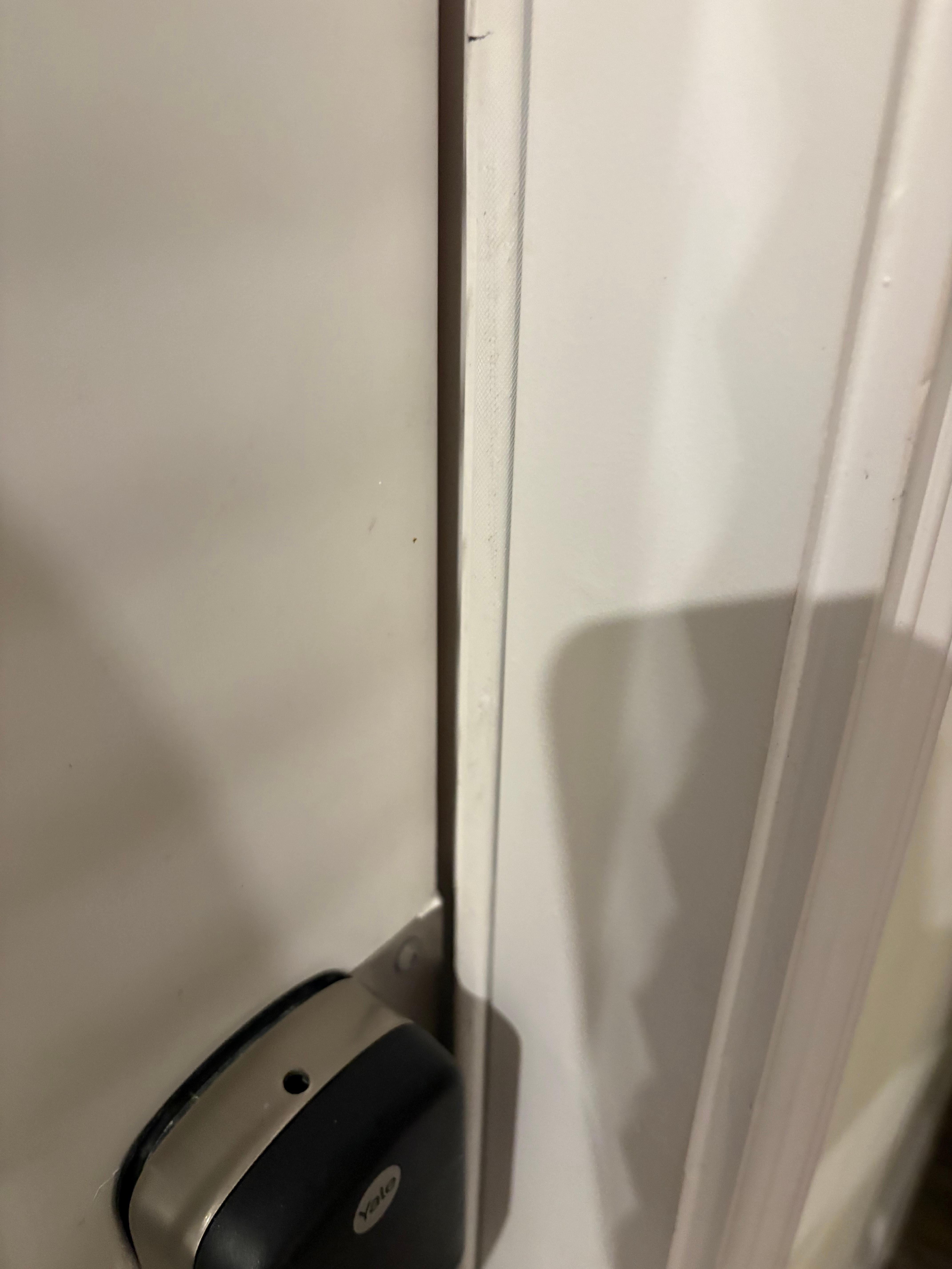Door gap (door feels loose when closed)