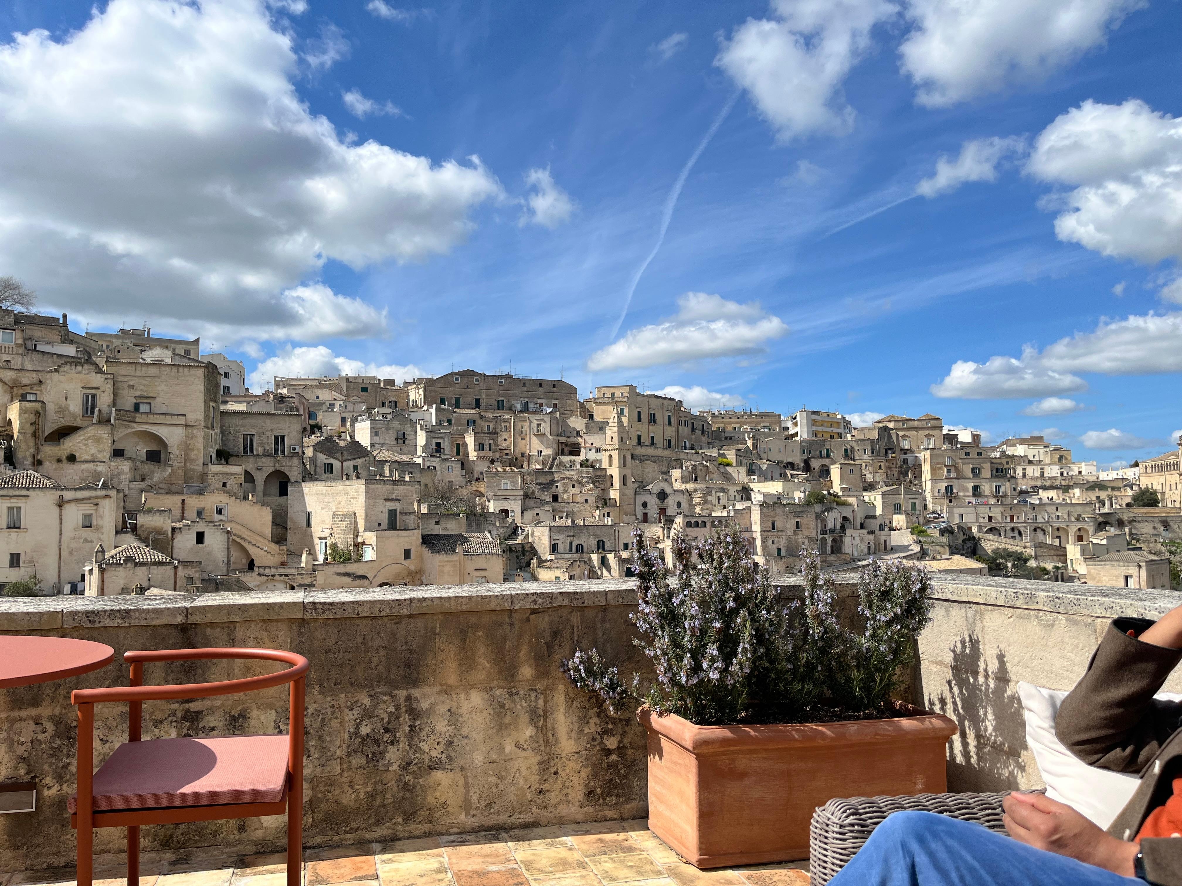 View from their private terrace 