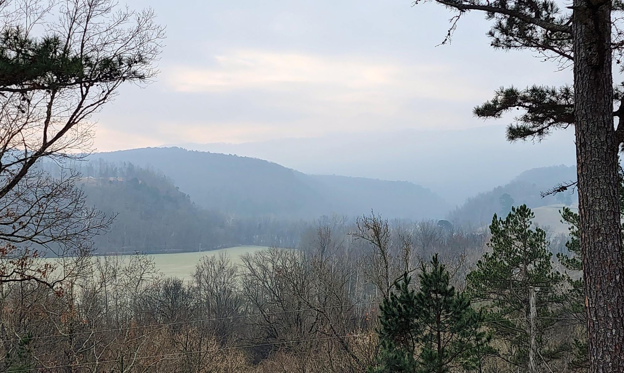 Looking at the valley from the front porch.