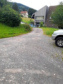 vue sur les poubelles des mon arrivée