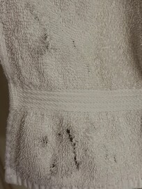 Stains on towel