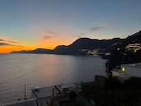 Room view with the lovely lights of Positano at night.