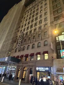 View from across the street. The subway is right night to it.