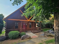 The sidewalk leading to the ramp is quite slanted toward the cabin and was very difficult to independently maneuver in a wheelchair.
