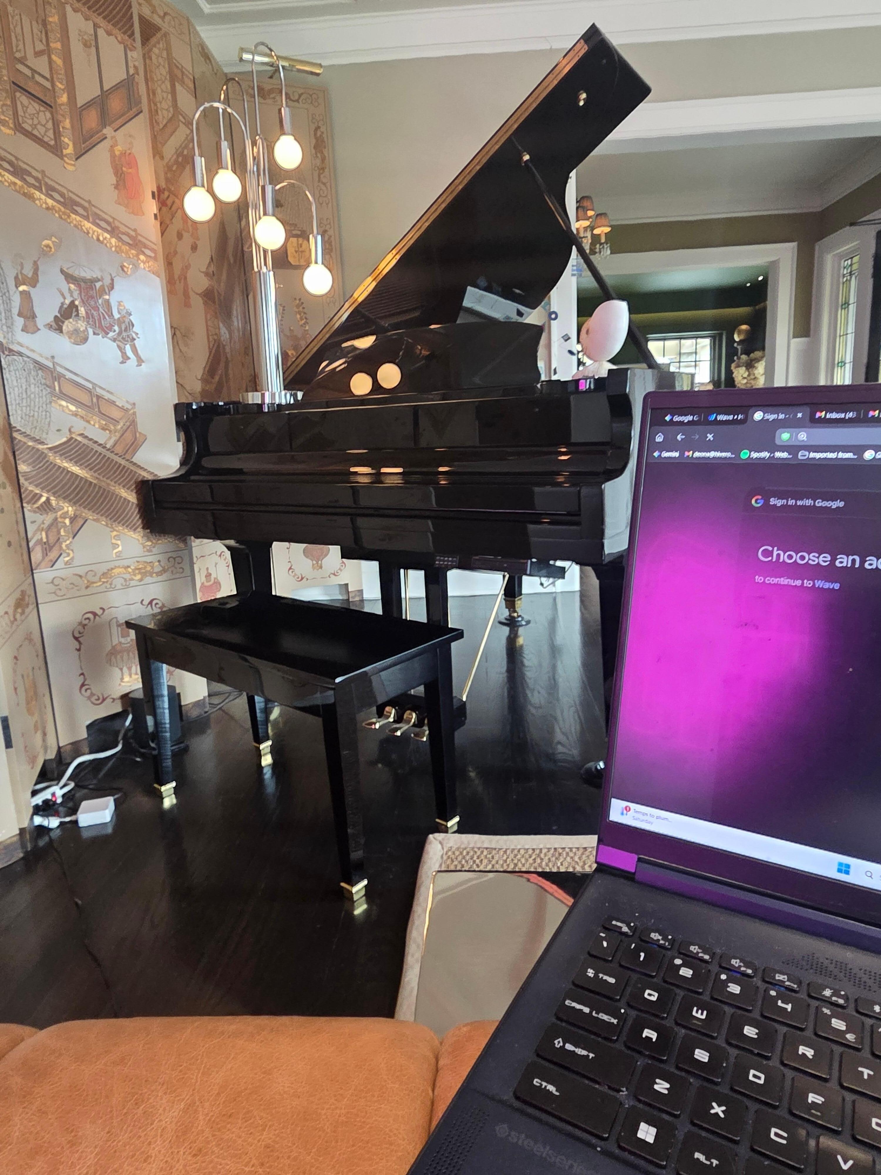 Working in the common area 