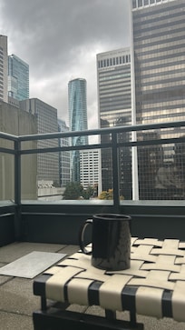 We had a balcony at our suite. With views of the city.