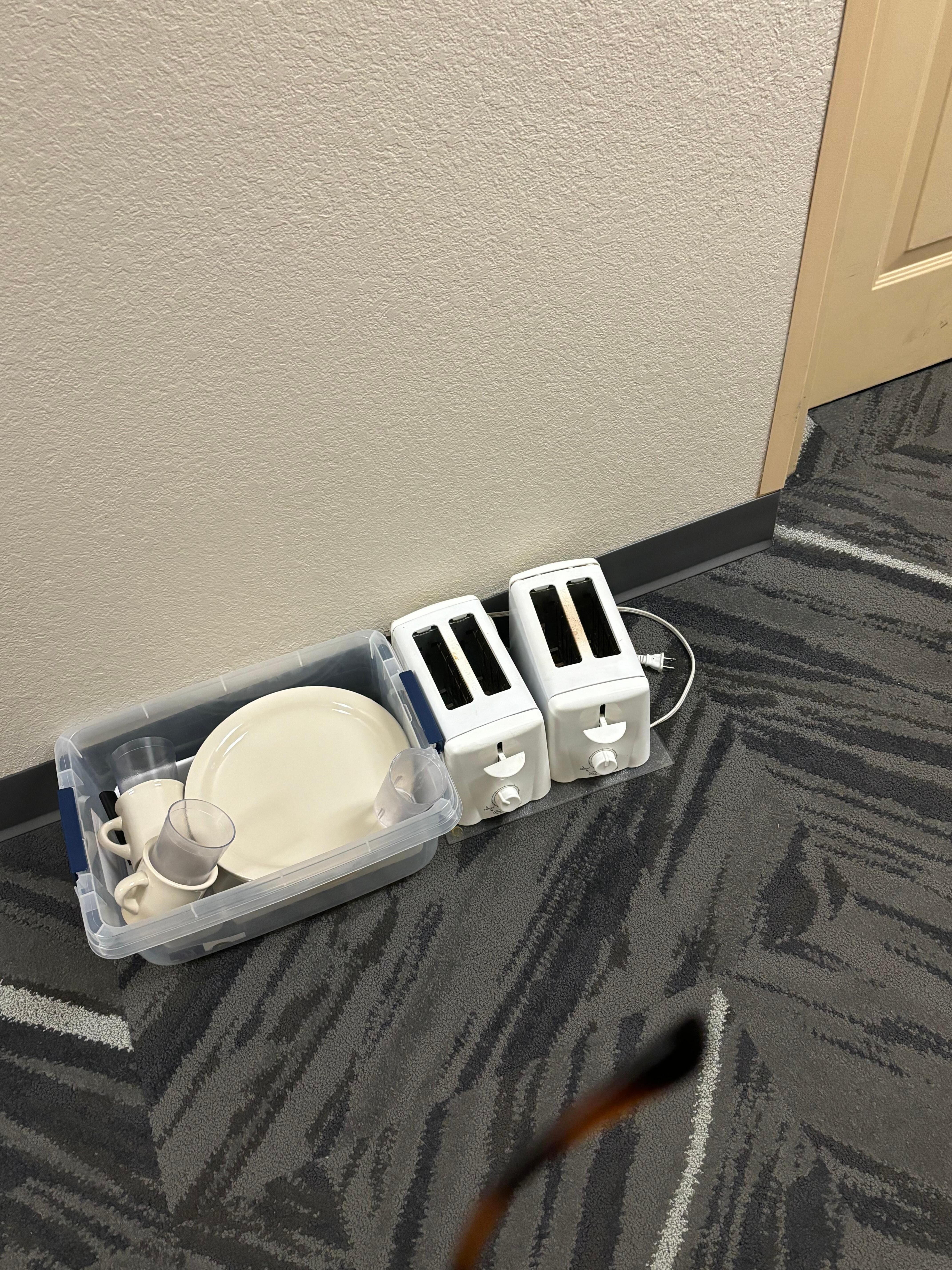 These were left in the hall (across from our room) the morning after we checked in.