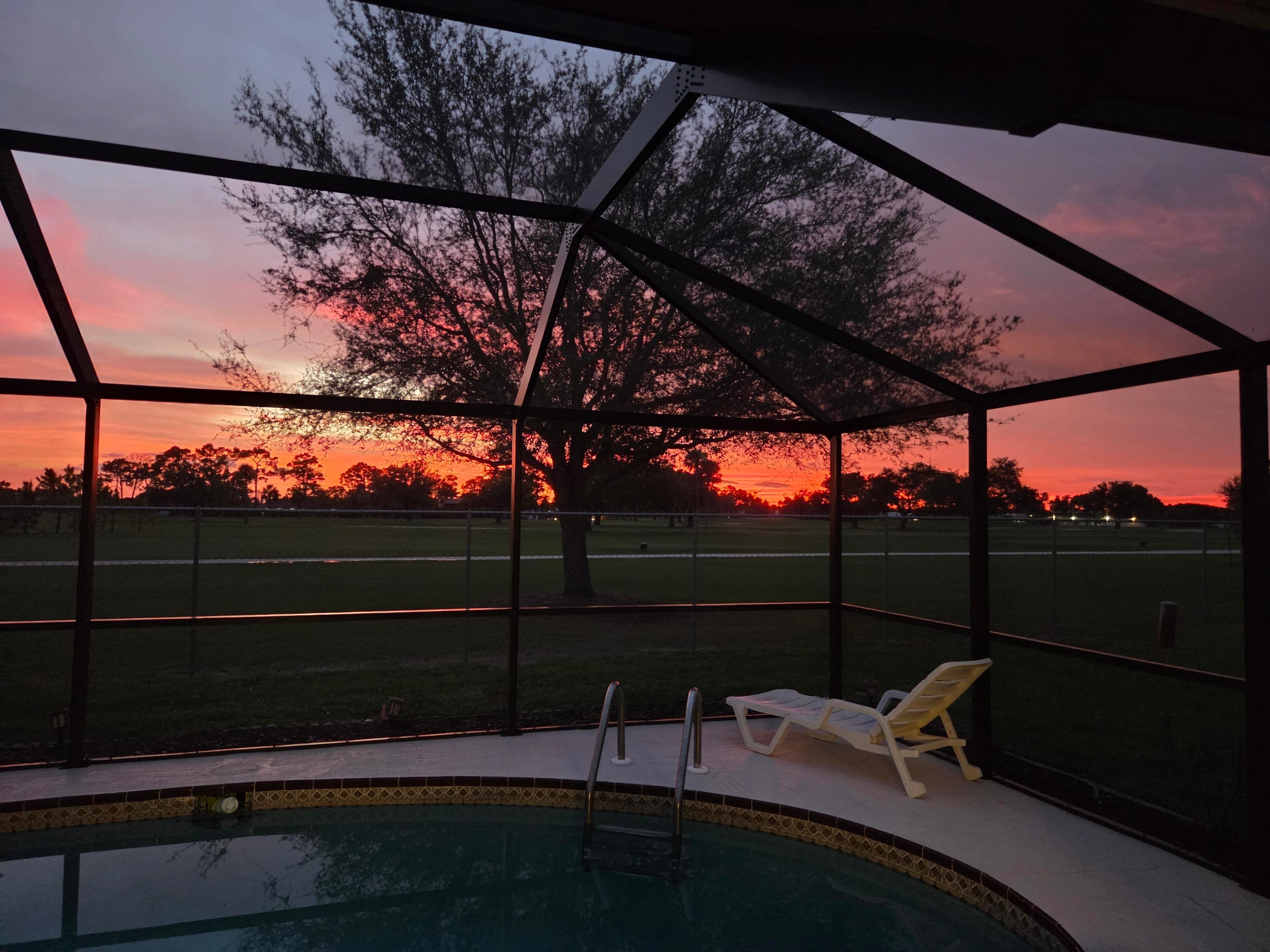 Beautiful sunset from the lanai.