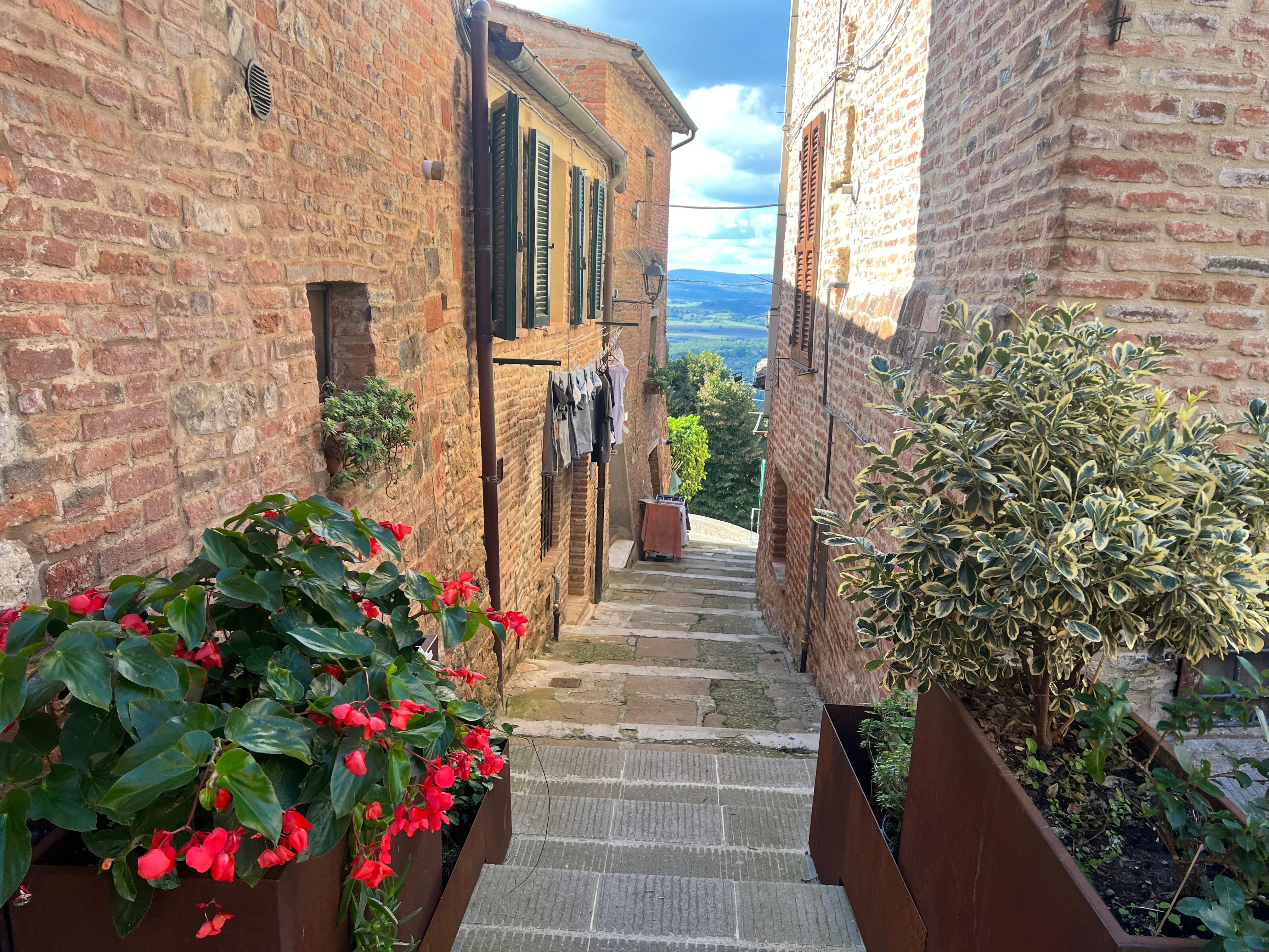 Stairs that lead to street level