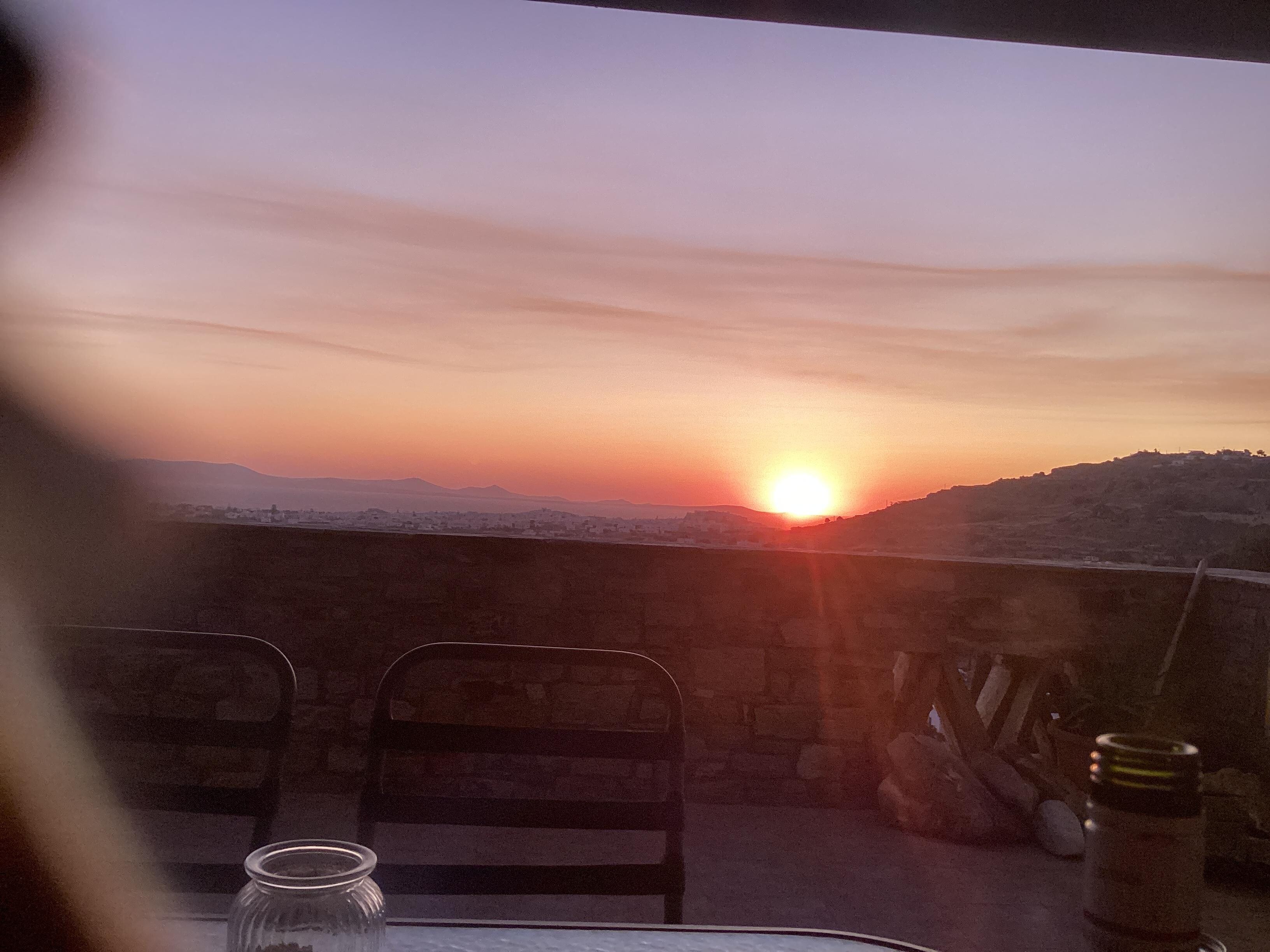 Sunset from the main balcony