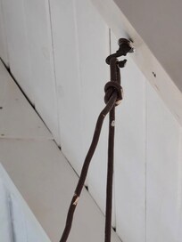 Knots tied in wiring.