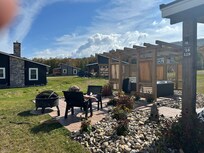 Fire pit and hot tub