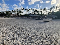 Lots of uncrowded beach. Many cabanas available at the edge of the property where it meets the beach.