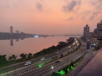 ホテルから見た朝焼け