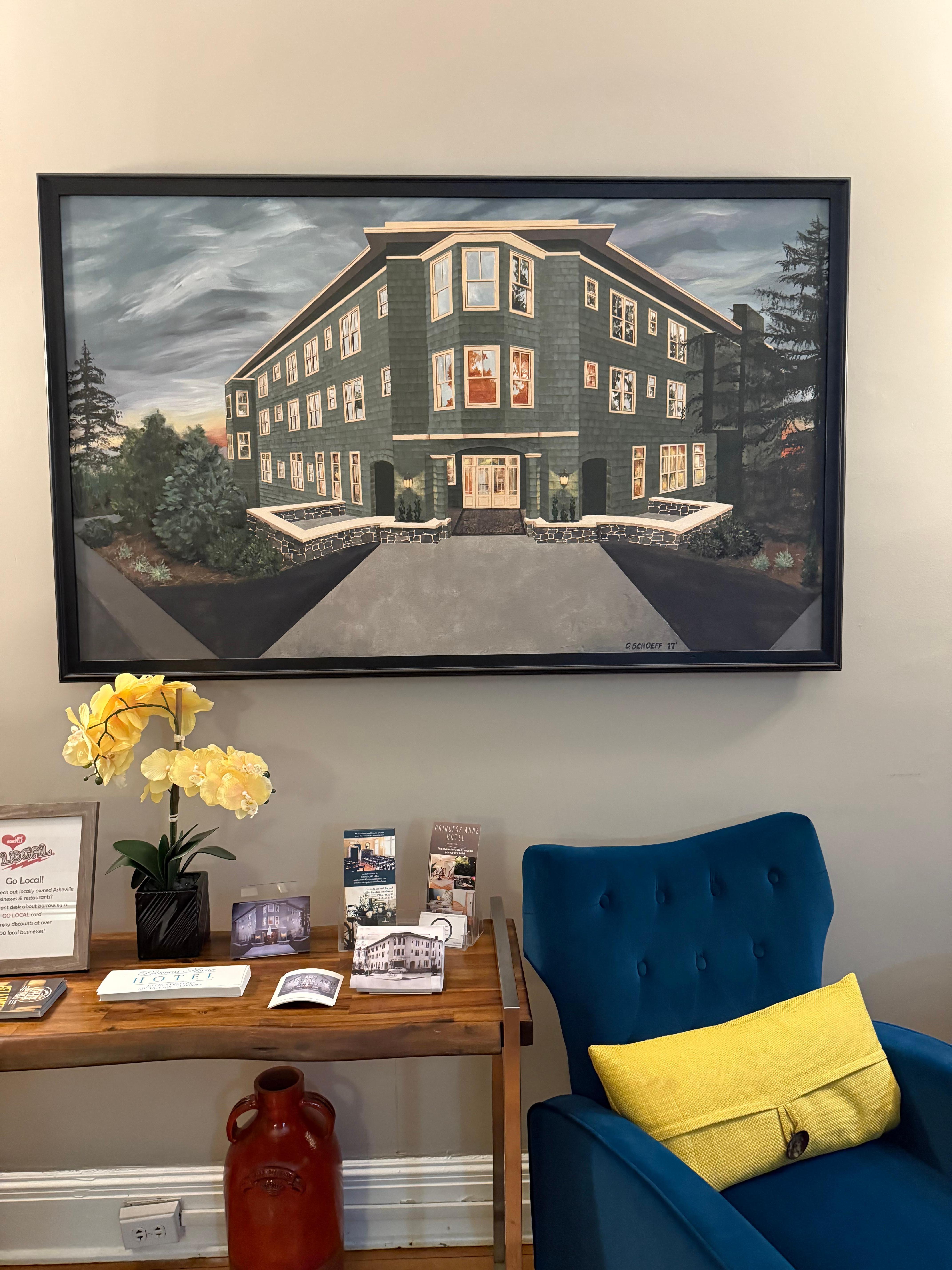 Main floor sitting area, painting of the Princess Anne