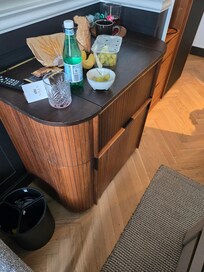 Huge mini-bar protruding into corridor space