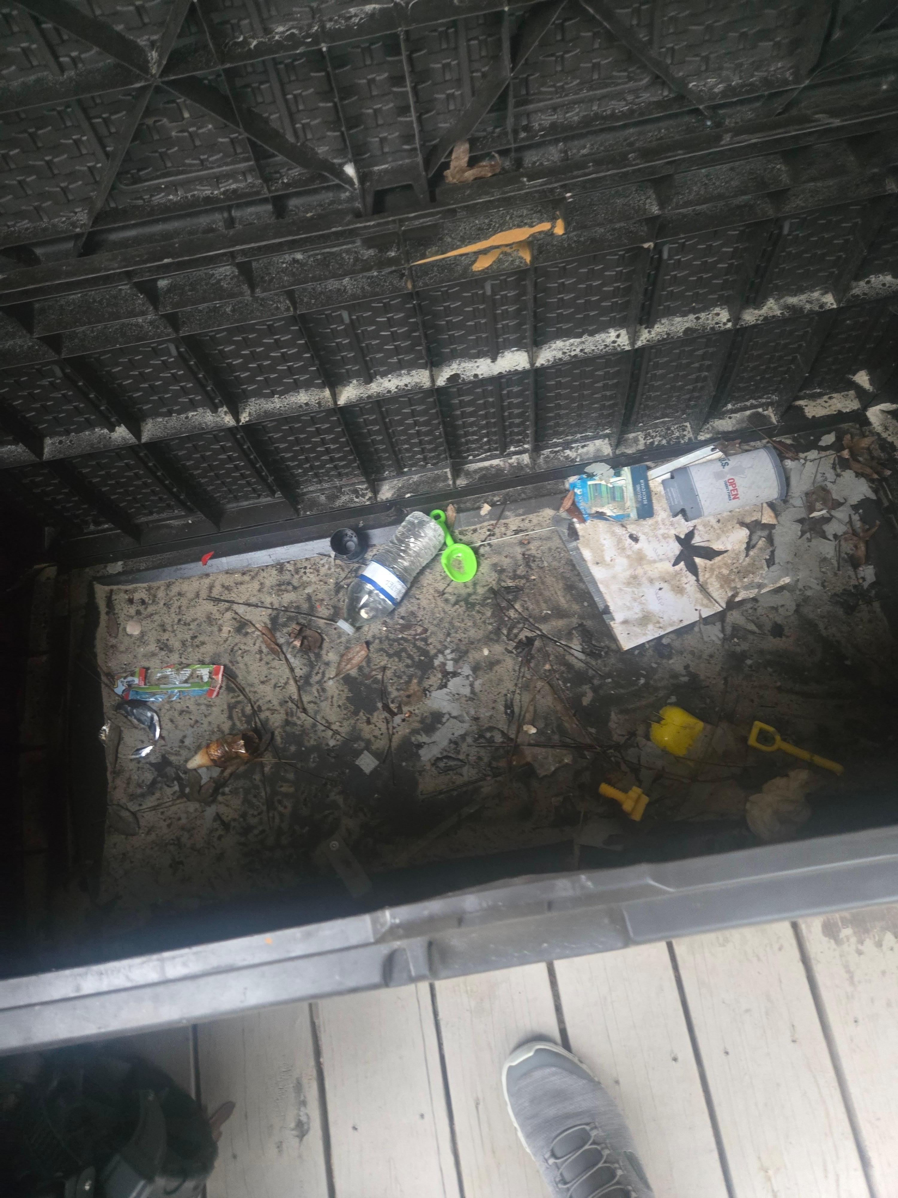 The box on deck is disgusting.