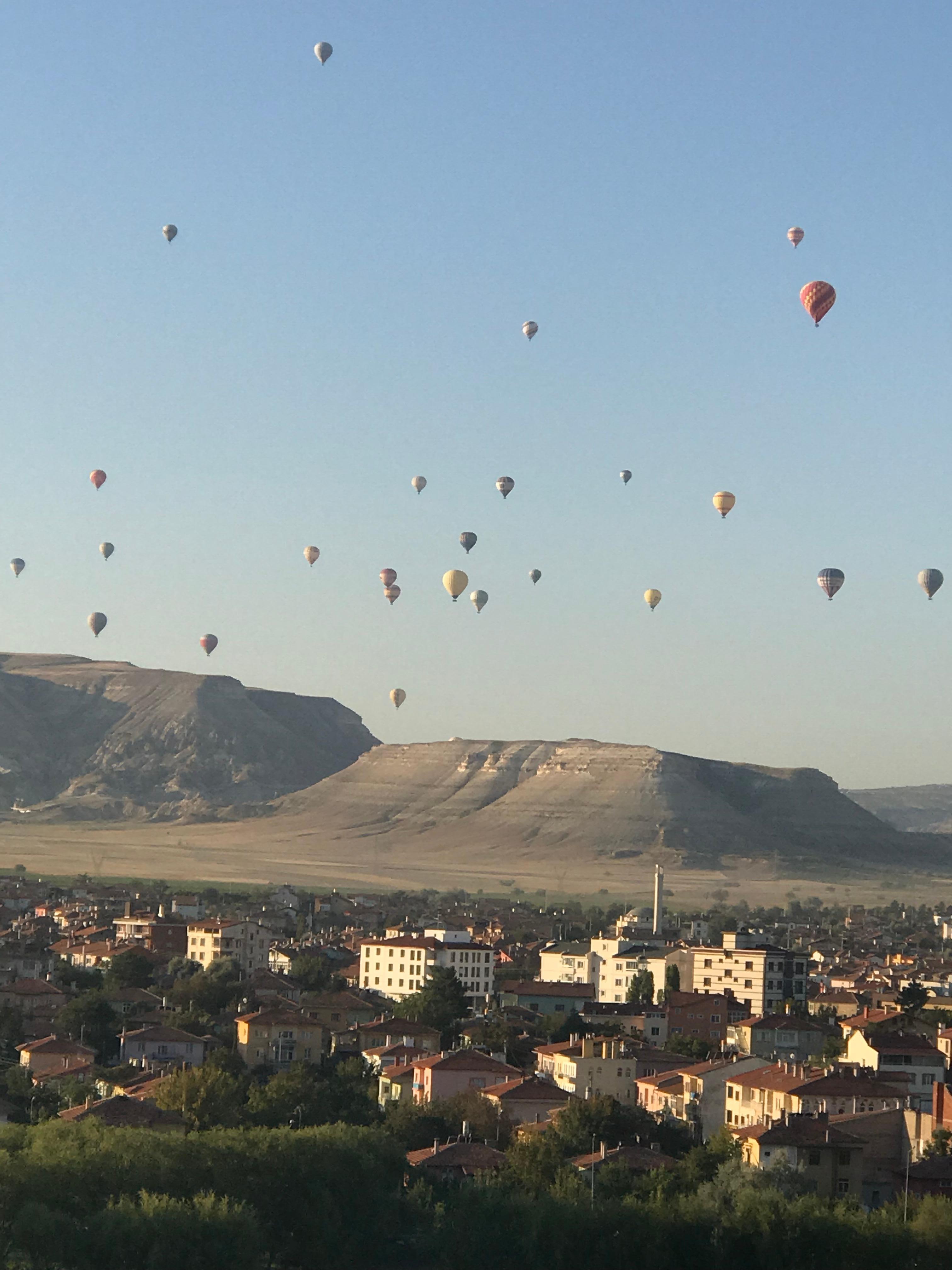 View of Red River and air balloons from the house