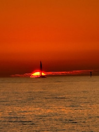 Sunset from the beach just a short walk from the unit!