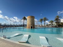 The stunning pool area