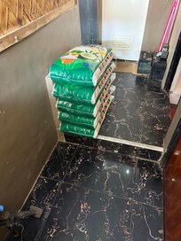 Hallway blocked from both entrances.