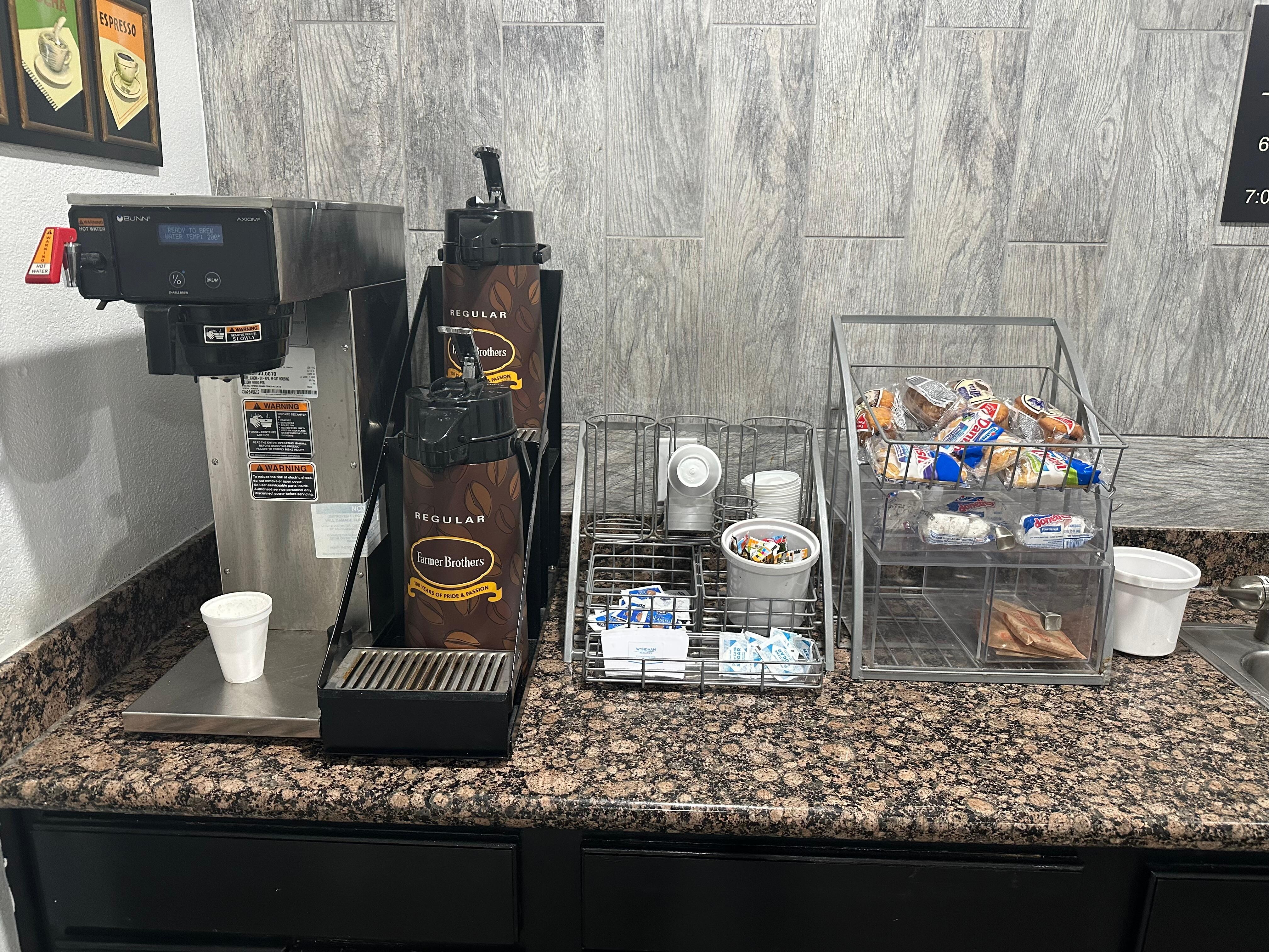 Continental breakfast offered
