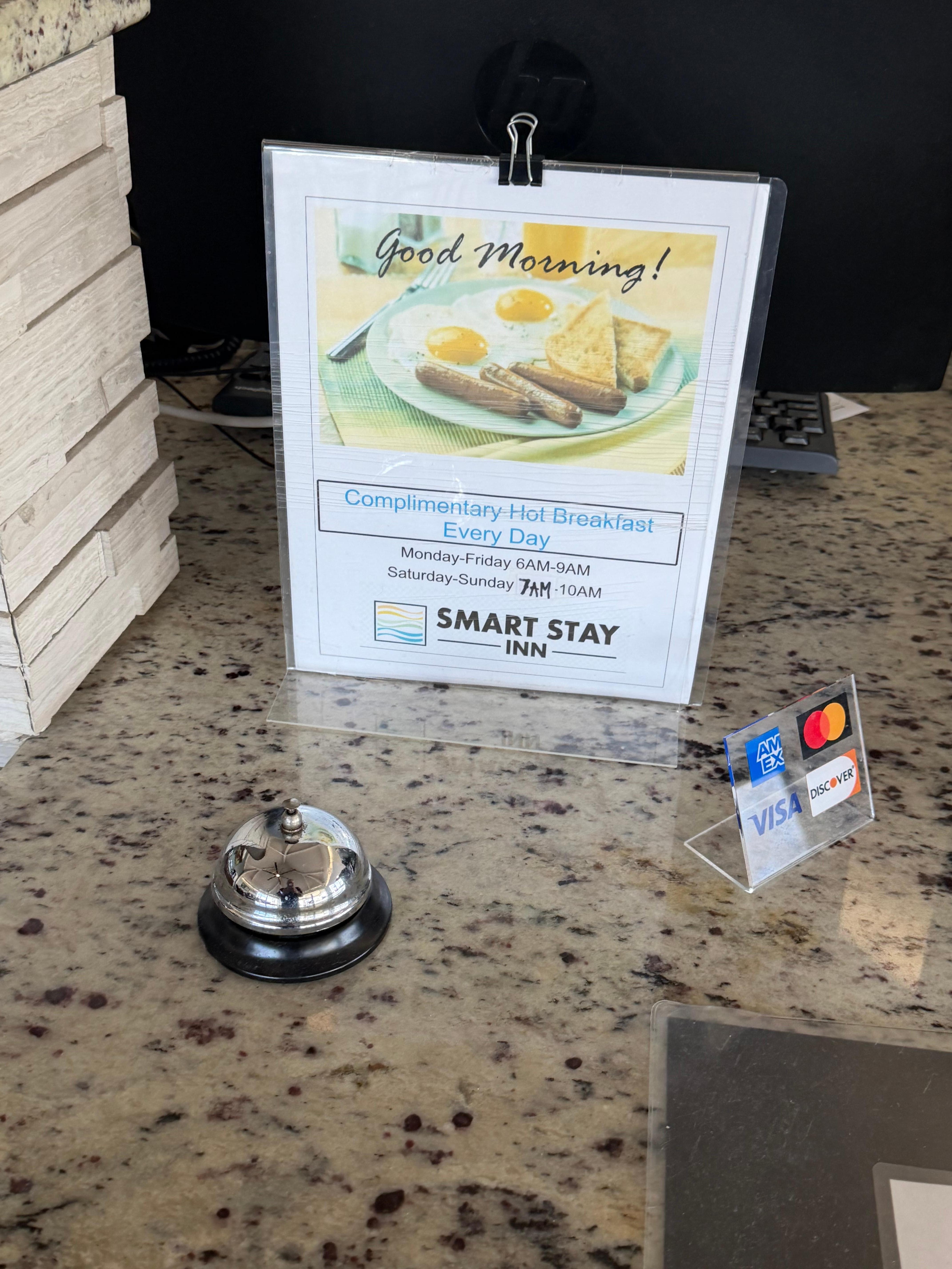 Advertised breakfast