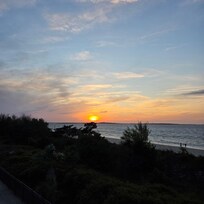 Sunset view from the deck.
