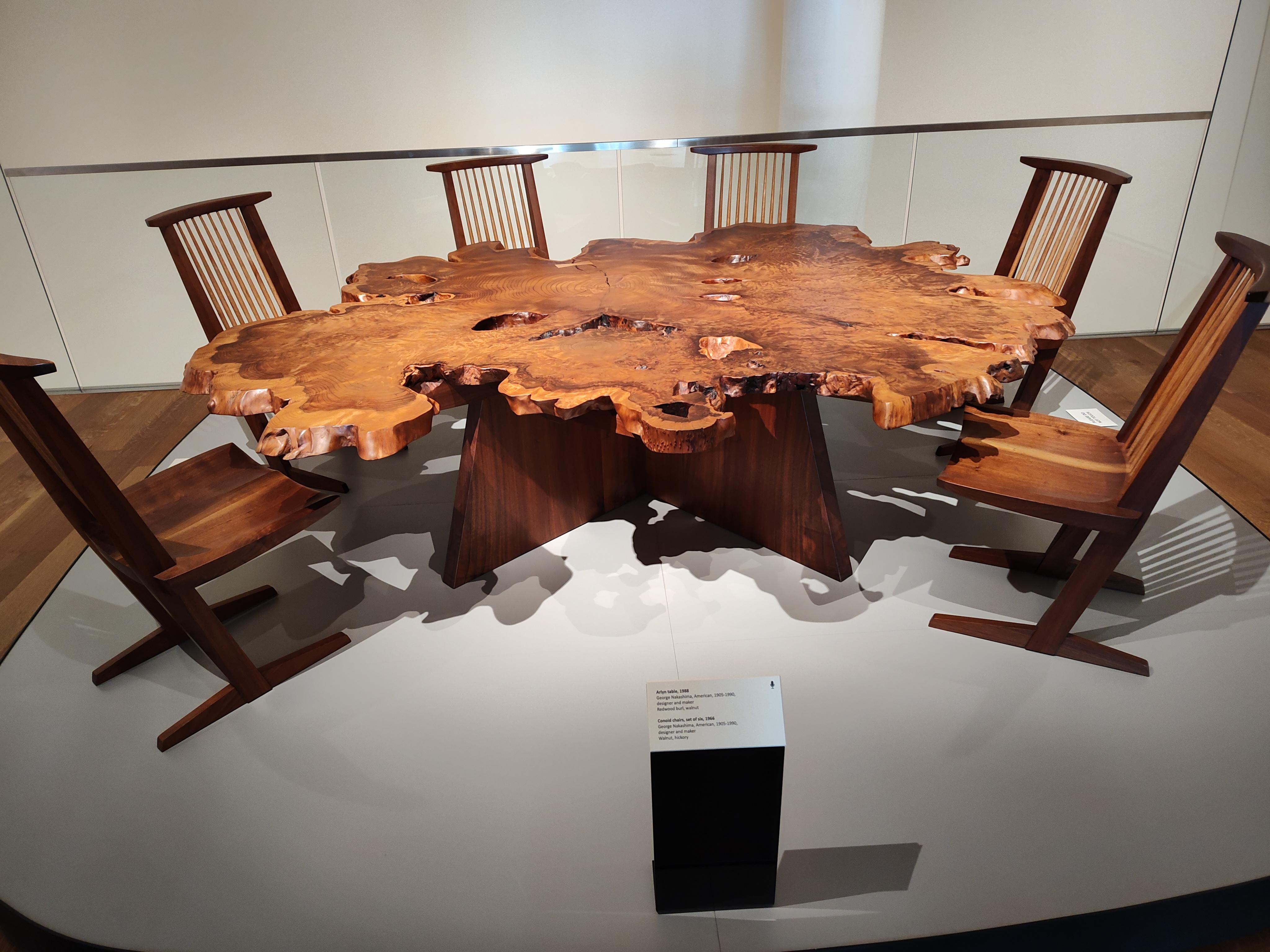 George Nakashima table at Museum of American Arts & Crafts Movement
