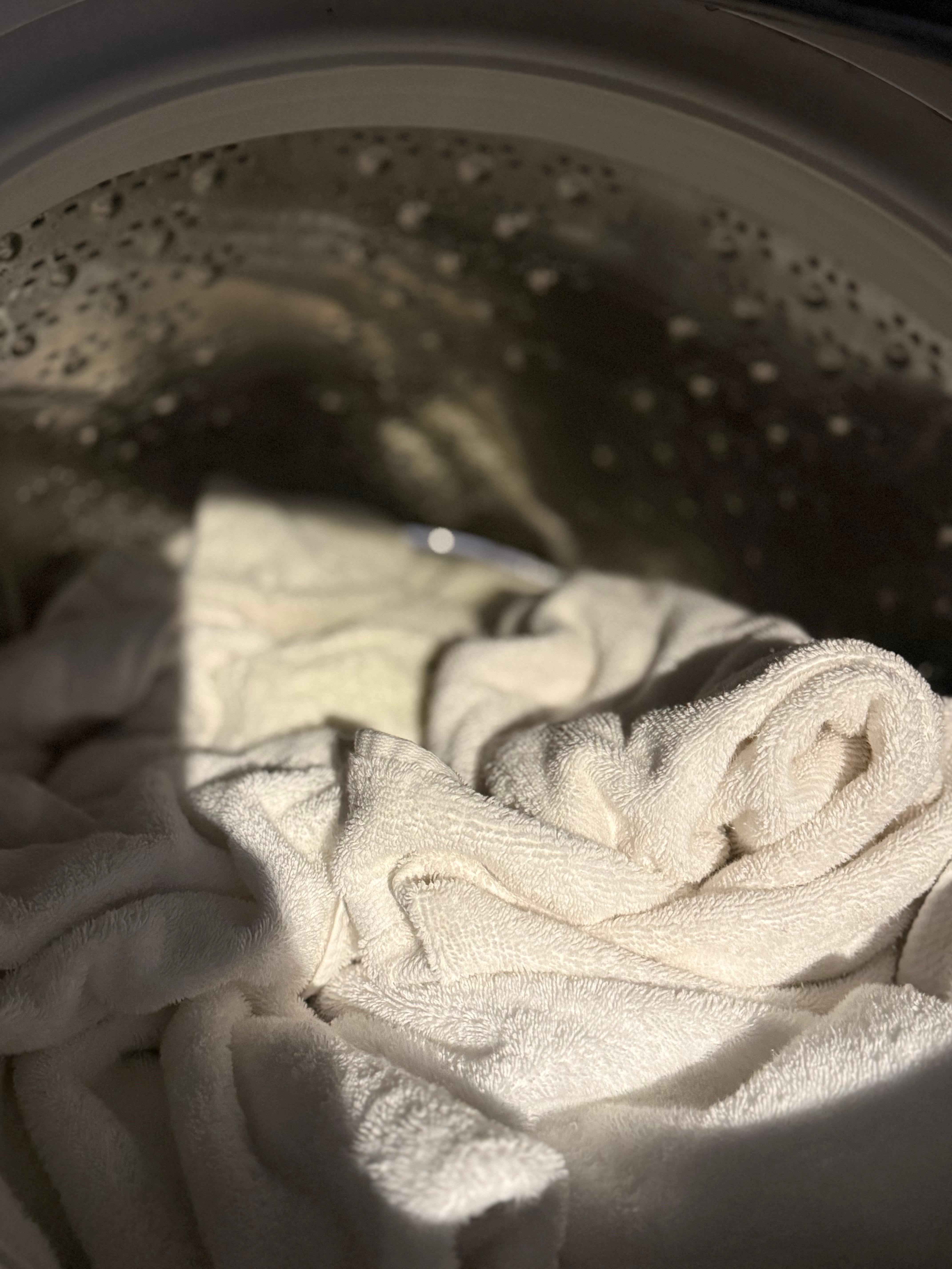 Water wasn’t filling up into the machine to wash the white towels