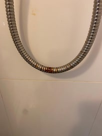 This is the rusted shower hose. Also the air conditioner doesn’t work