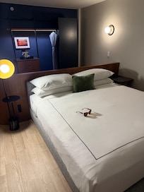 The lighting was awful. It looked like they went to Wal-mart and purchased the lights. There was also no comfortable seating to sit and watch tv.