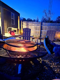 Steaks on with feet kicked up.