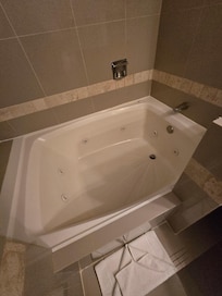 Great bath tub. Fluctuating hot/cold water made the shower an adventure.