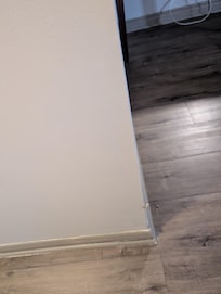 Damaged corner in room