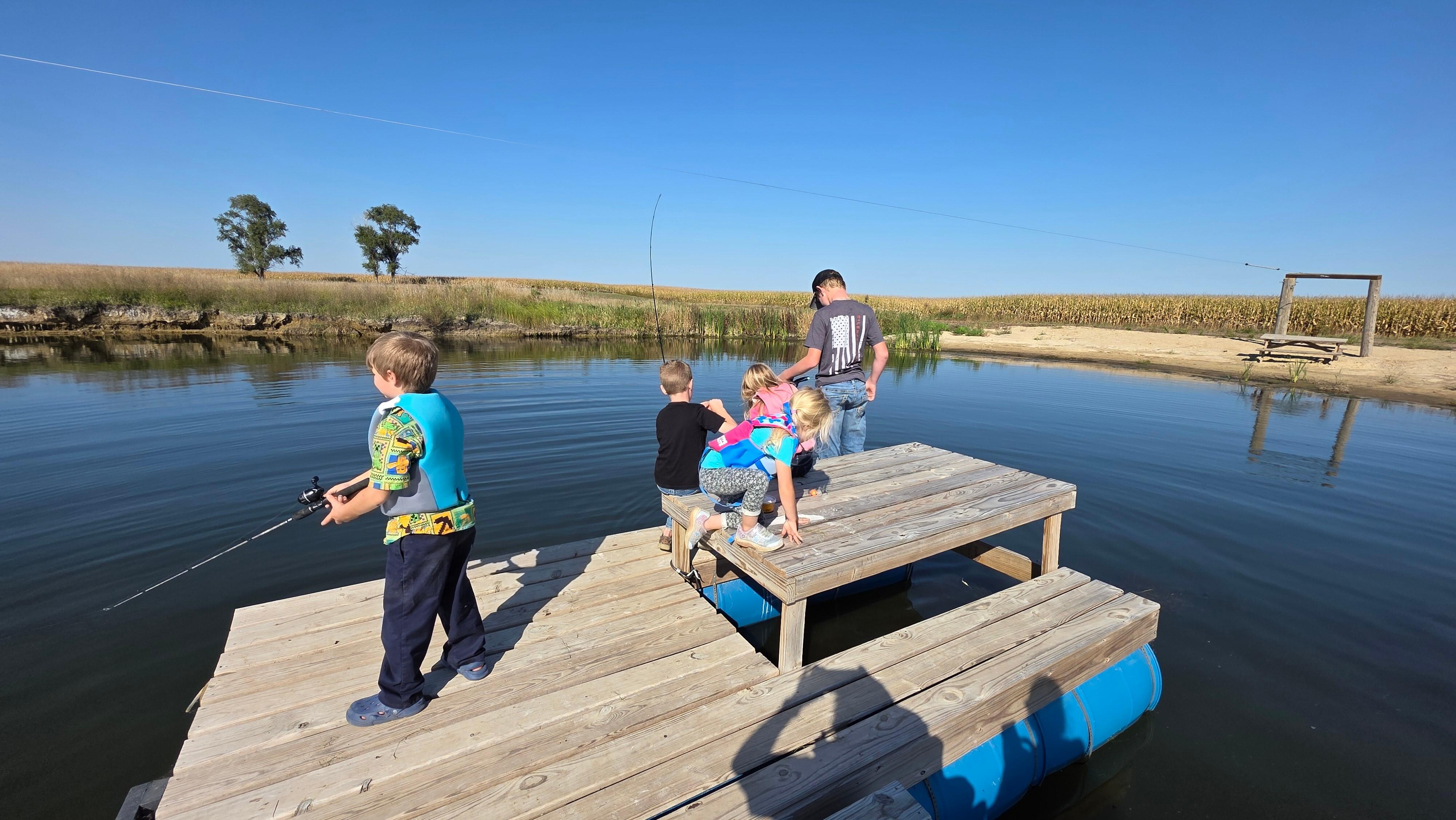 Great fishing off the dock!!