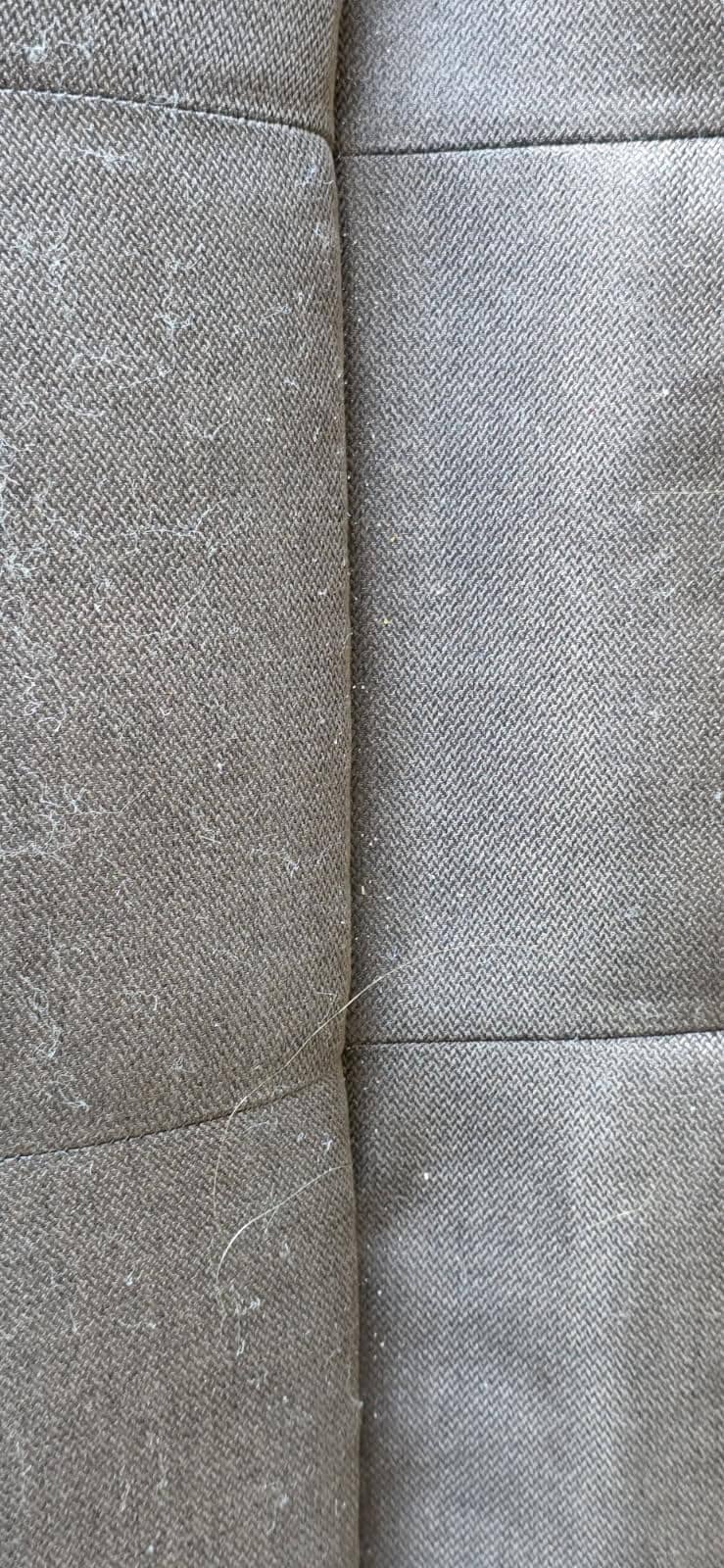 Dirty sofa with hair and furr