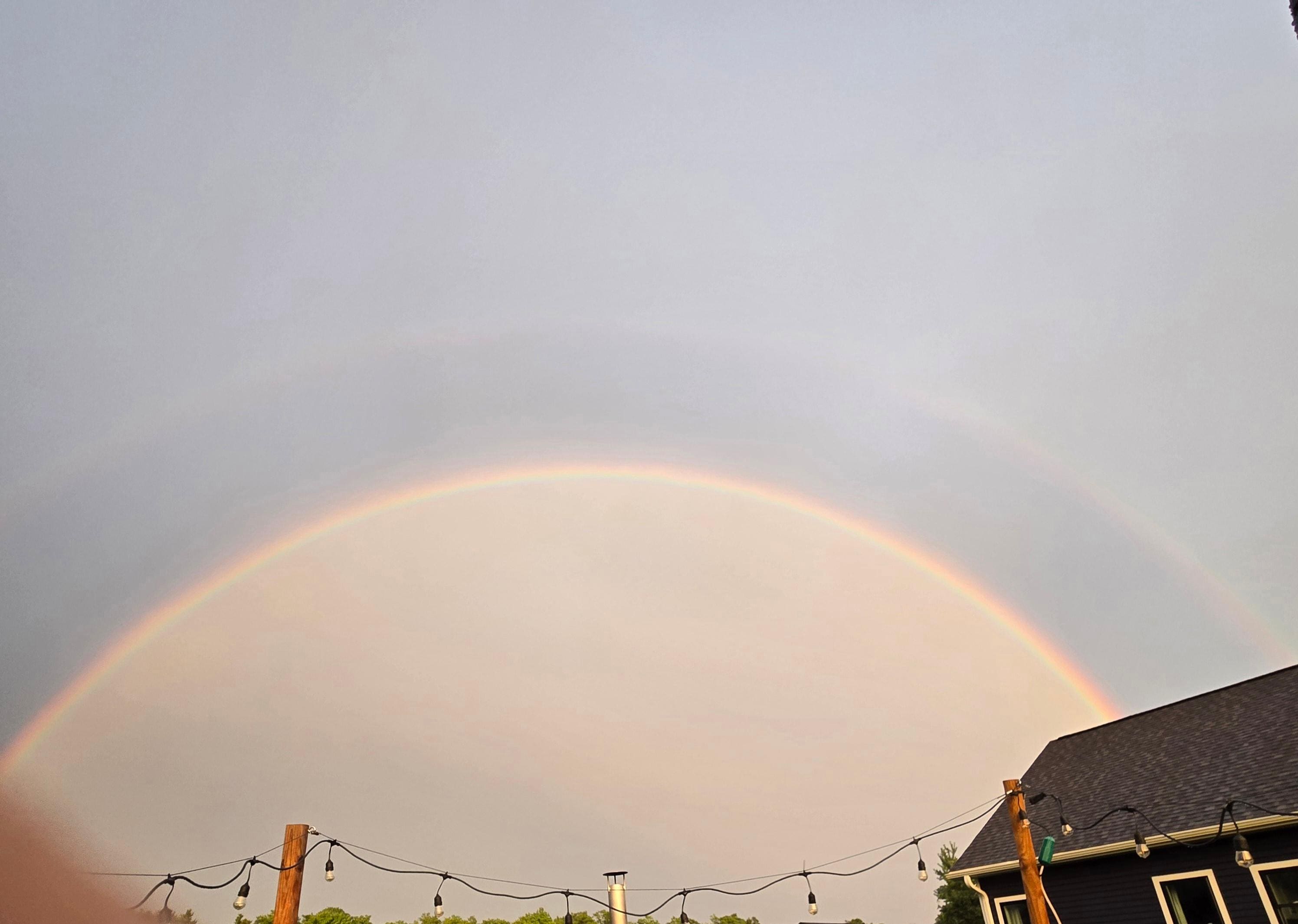 We had a double rainbow one night. 