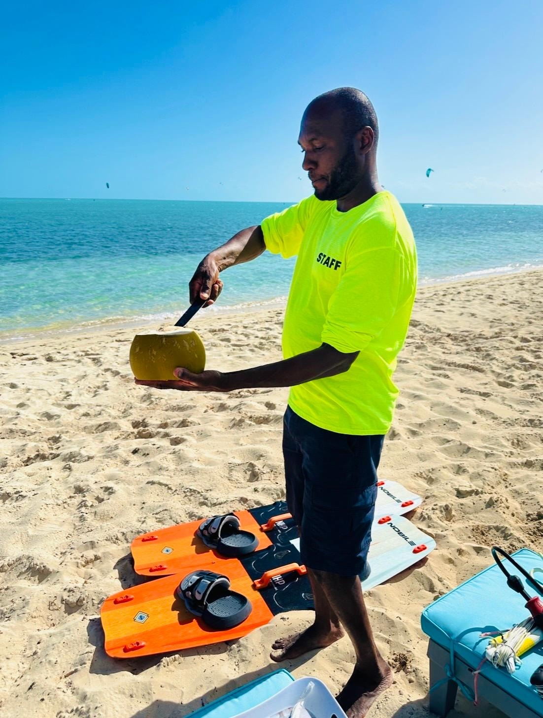 “B” serving you daily fresh coconuts for your needed electrolytes 