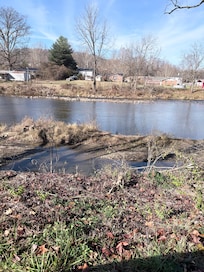 Streams along the road in to the farmstead