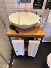 Only issue with the room was limited counter space around sink